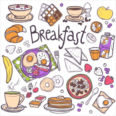 постеры Рисунок про завтрак