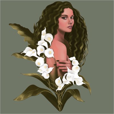 постеры Девушка и цветы