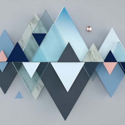 фотообои Треугольные горы 3Д