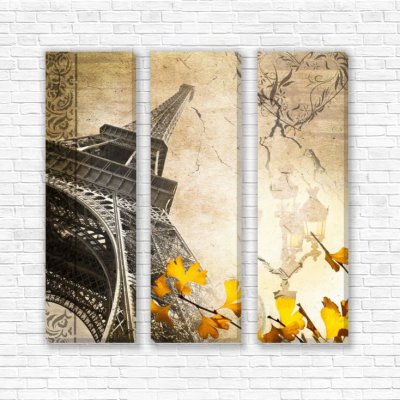 модульные картины Осень в Париже