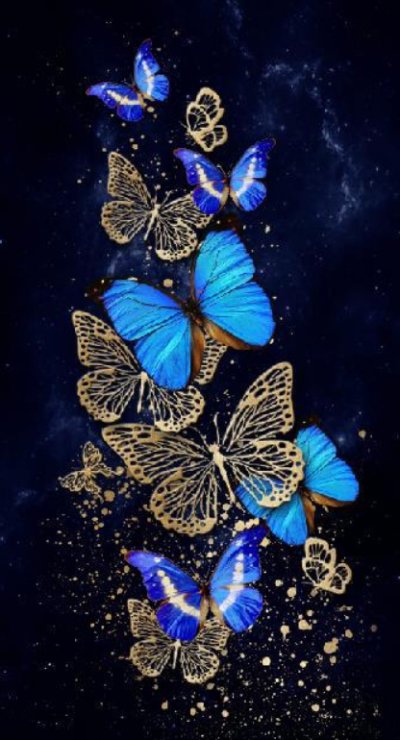 фотообои Каскад летящих бабочек